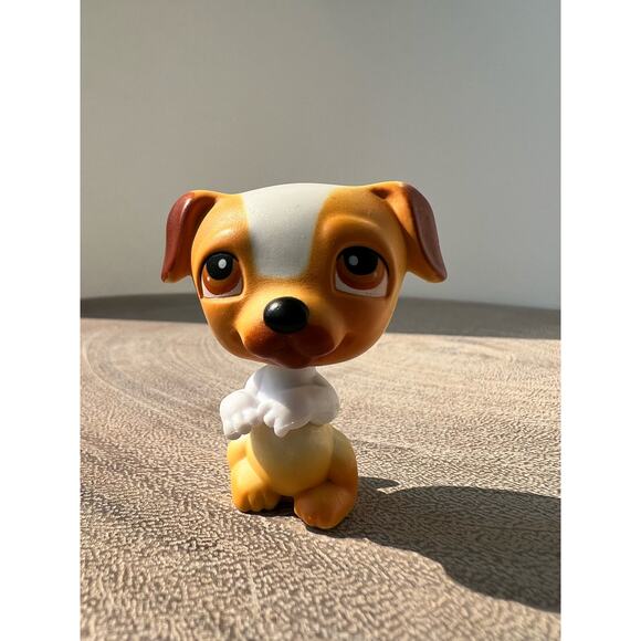 Littlest Pet Shop Jack Russell #40 Brown White Brown Eyes 2004 - Picture 1 of 4